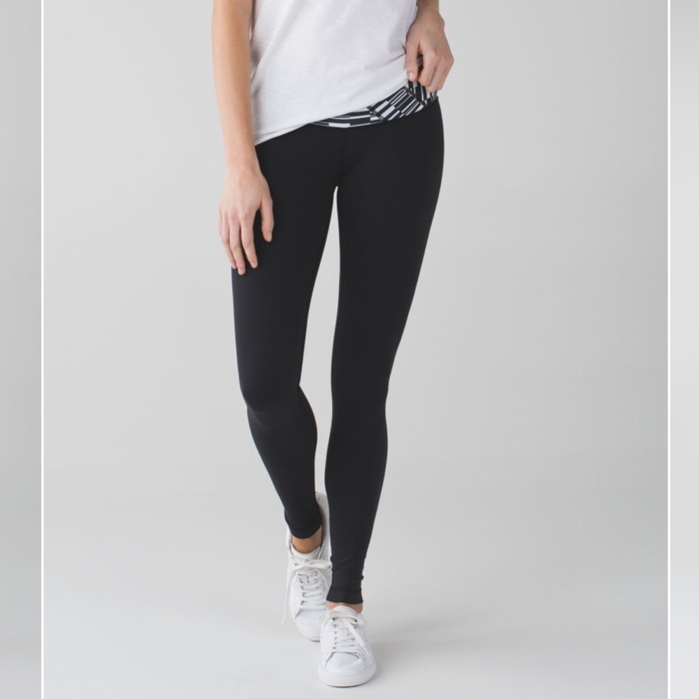 Lululemon Black Wunder Under Pant Full On Luon 4